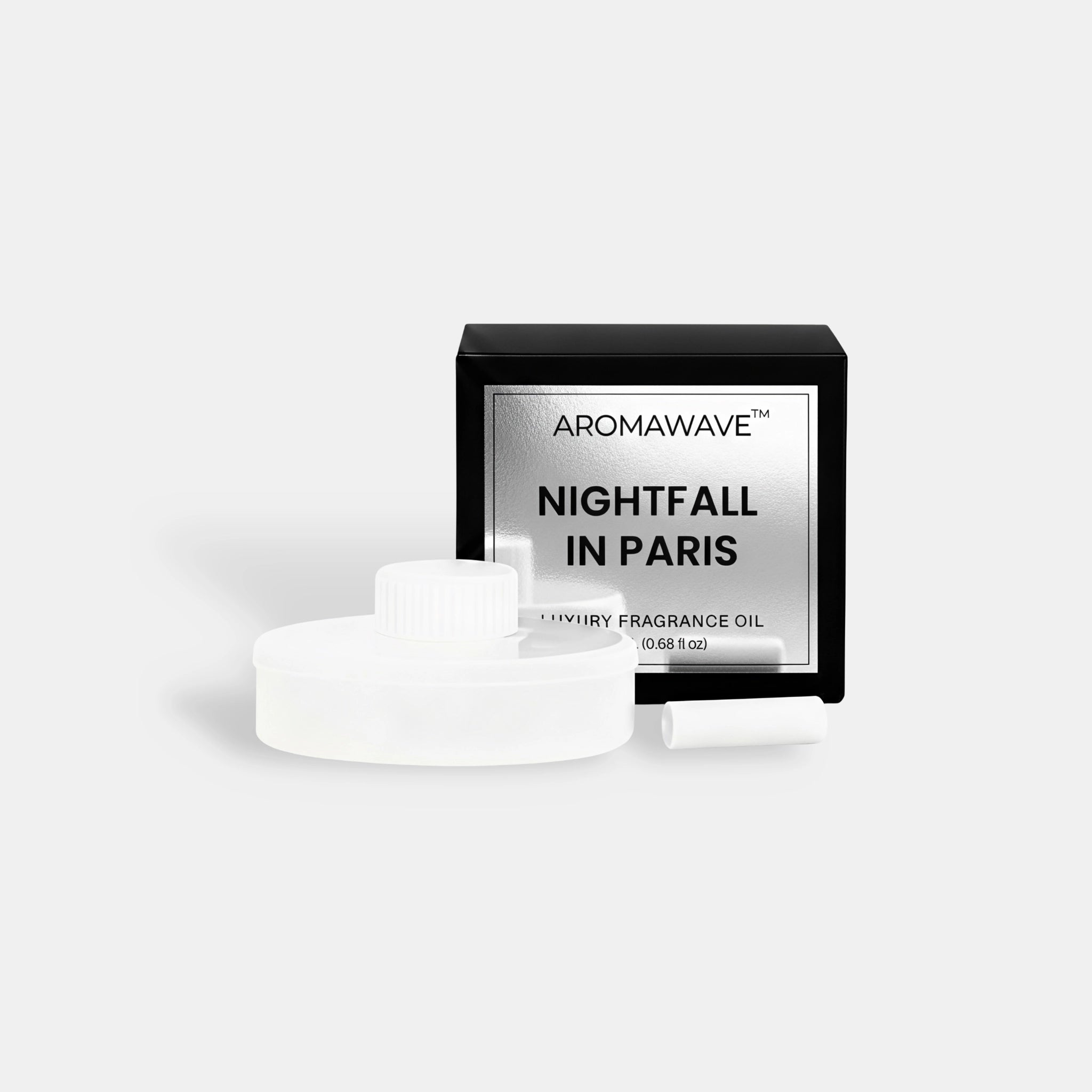 Aromawave Nightfall in Paris Car Fragrance Oil 20ml luxury car diffuser scent with nutmeg, lemon, rose, sandalwood and amber notes