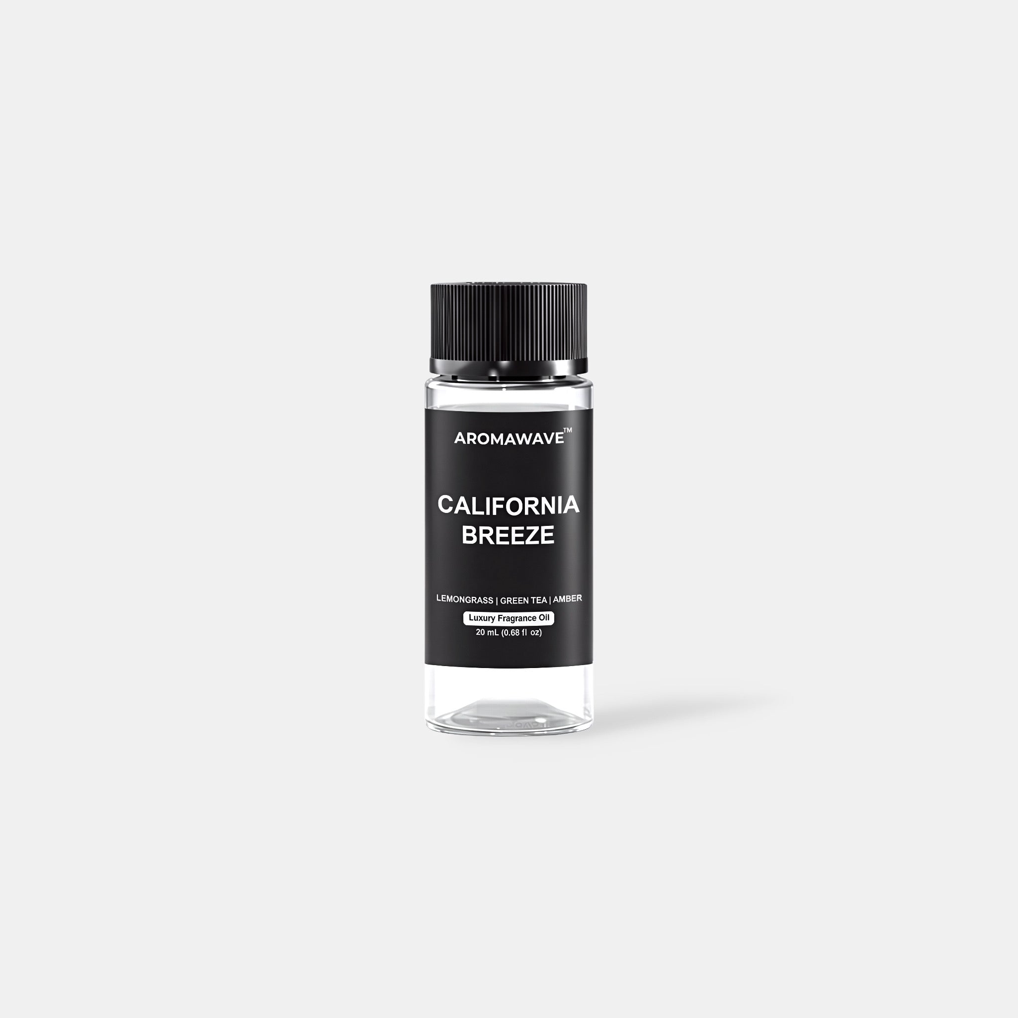 California Breeze 20ml luxury fragrance oil by Aromawave crafted for waterless diffusers with a fresh long-lasting coastal scent.