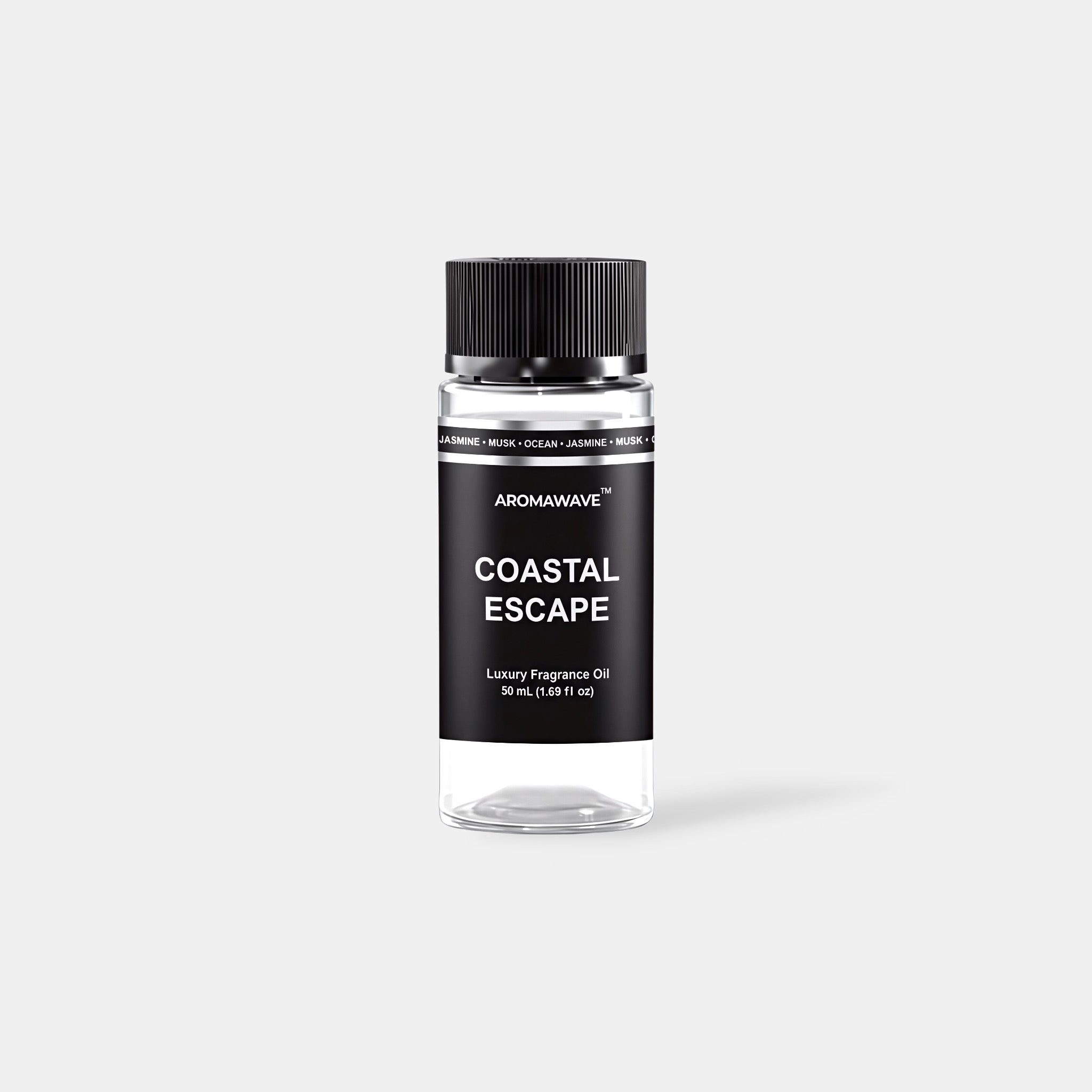 Coastal Escape 50ml premium fragrance oil by Aromawave designed for waterless cold air diffusion with crisp coastal aroma.