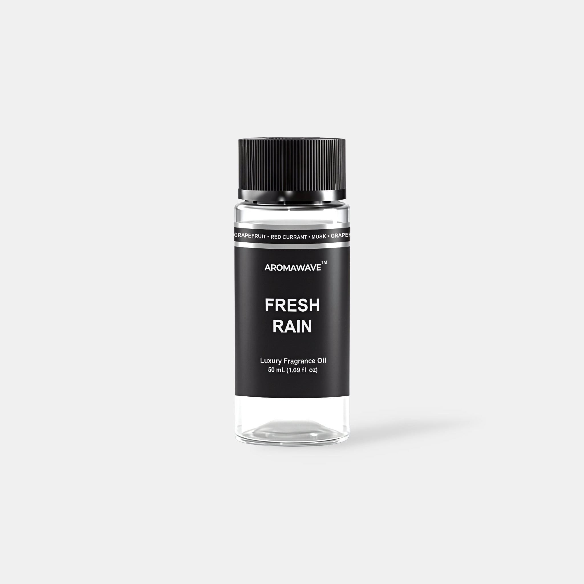 Fresh Rain 50ml premium fragrance oil by Aromawave designed for waterless cold air diffusion with fresh uplifting aroma.