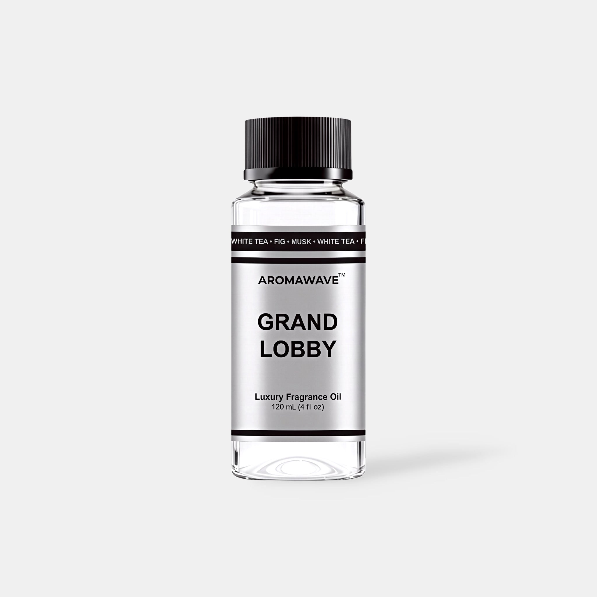 Grand Lobby 120ml luxury fragrance oil by Aromawave for home and car diffusers delivering a soft long-lasting scent.