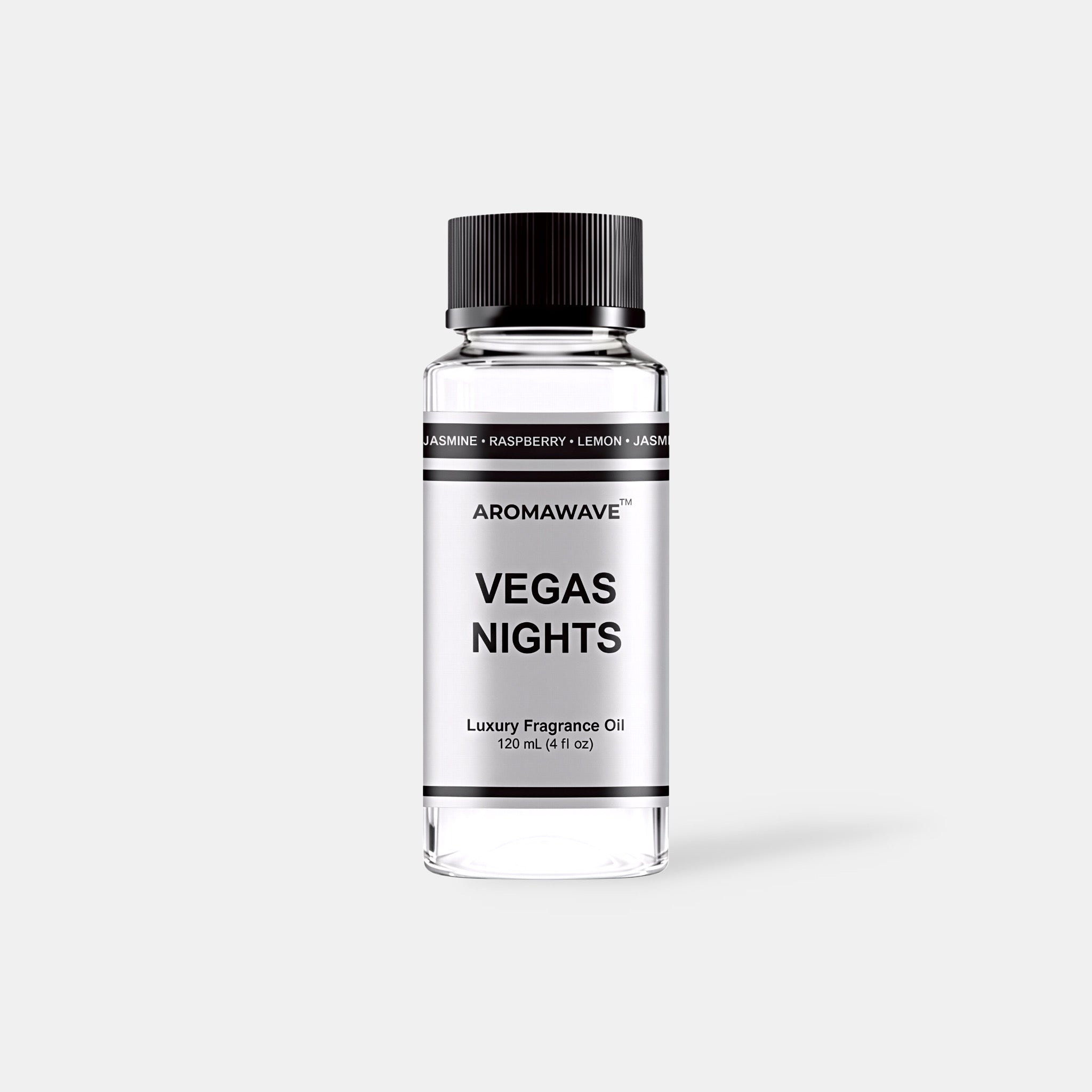 Vegas Nights 120ml luxury fragrance oil by Aromawave for home and car diffusers delivering a smooth long-lasting scent.