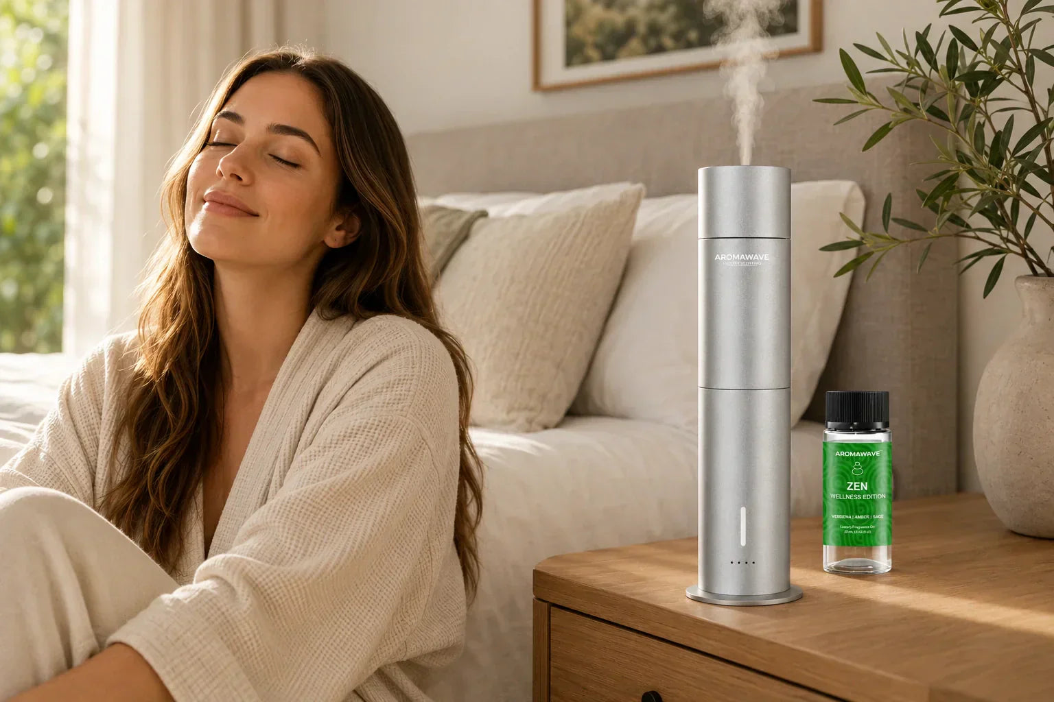 Zen fragrance oil Australia. Aromawave Wellness Edition Mandarin Green Tea White Musk cold air diffuser guide