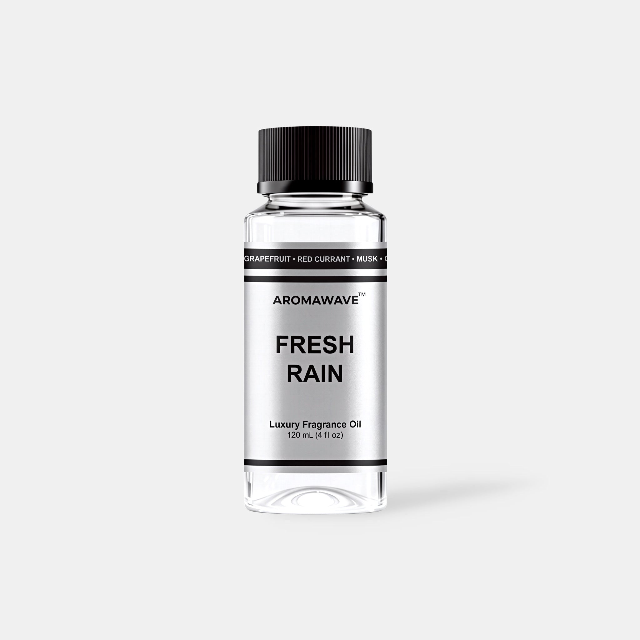 Fresh Rain 120ml luxury fragrance oil by Aromawave for home and car diffusers delivering a crisp long-lasting scent.
