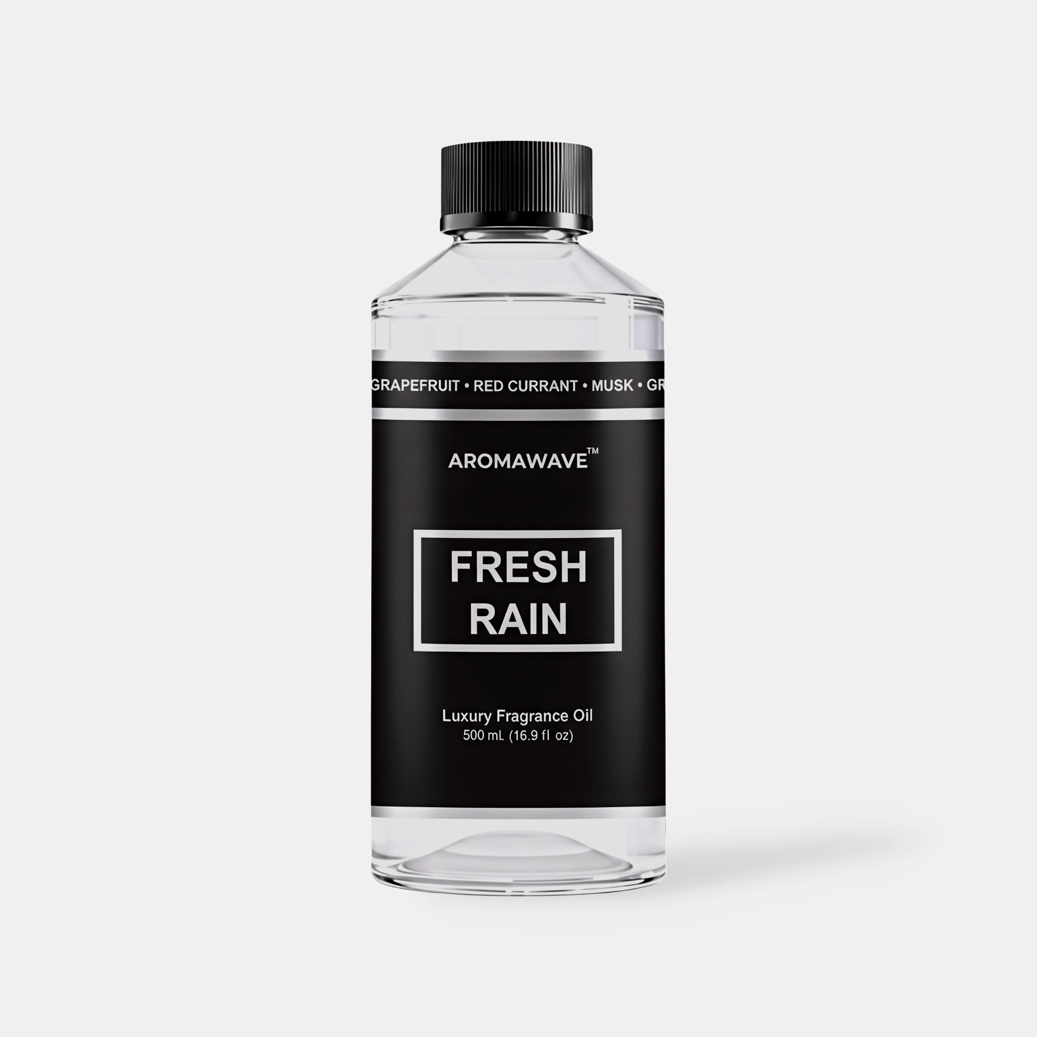 Fresh Rain 500ml hotel-inspired fragrance oil by Aromawave ideal for large spaces, boutiques, and professional diffusers