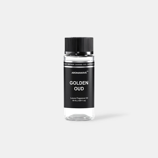 Golden Oud 50ml fragrance oil by Aromawave New Zealand, Oud Saffron Oakmoss, Baccarat Rouge 540 inspired