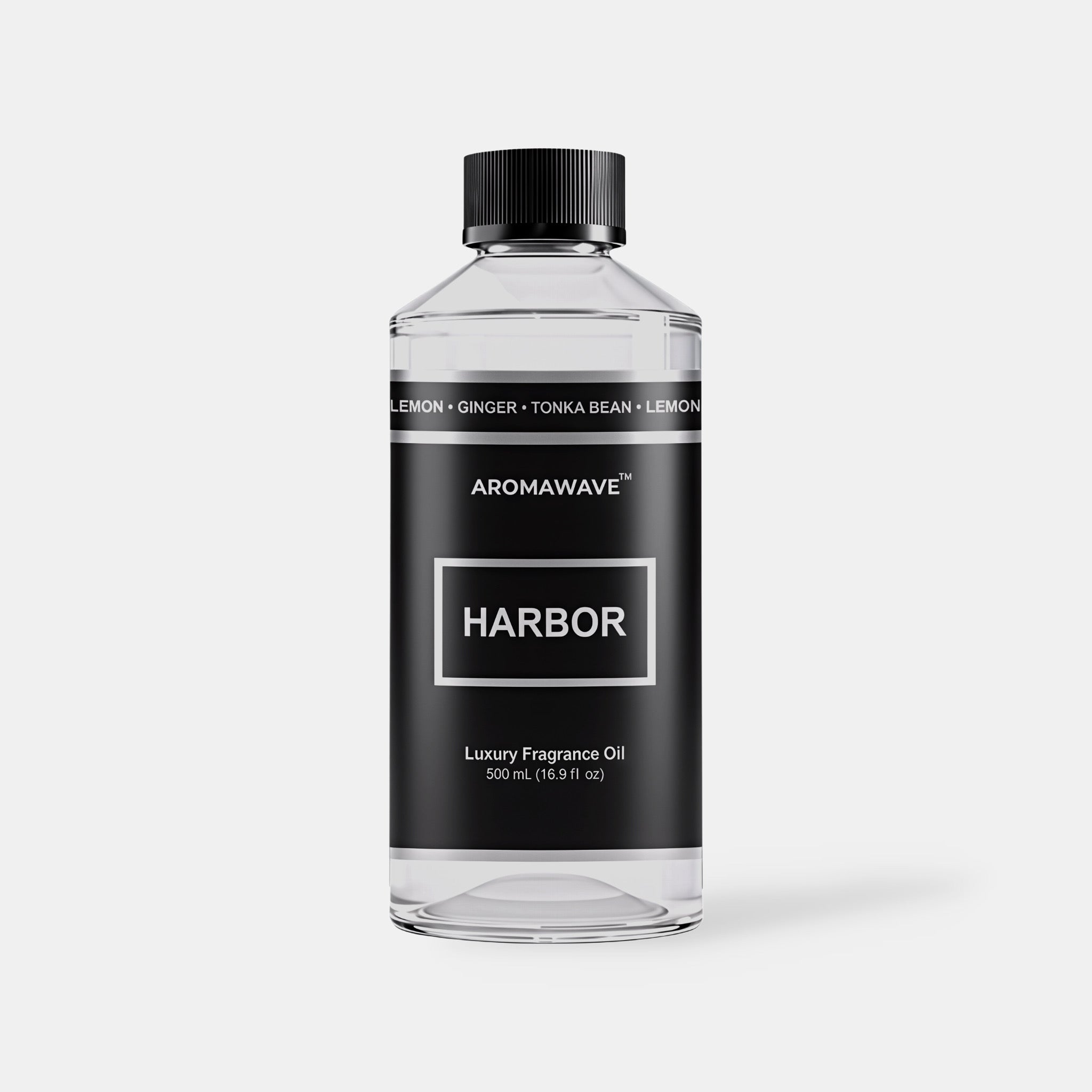 Harbor 500ml hotel-inspired fragrance oil by Aromawave ideal for large spaces and professional diffuser systems
