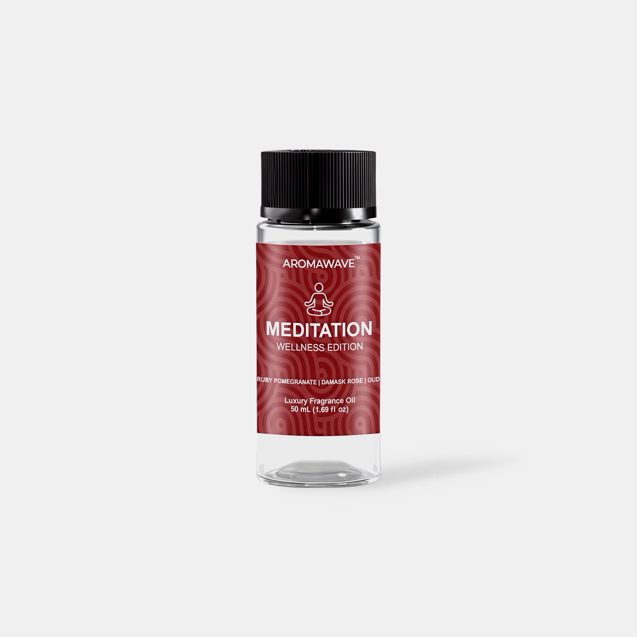 Aromawave Meditation Fragrance Oil 50ml luxury diffuser oil with calming citrus, floral and woody notes designed for cold air scent diffusers