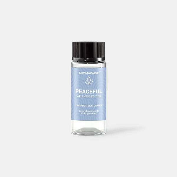 Peaceful 50ml fragrance oil by Aromawave New Zealand, Lavender Lily Orange, Wellness Edition