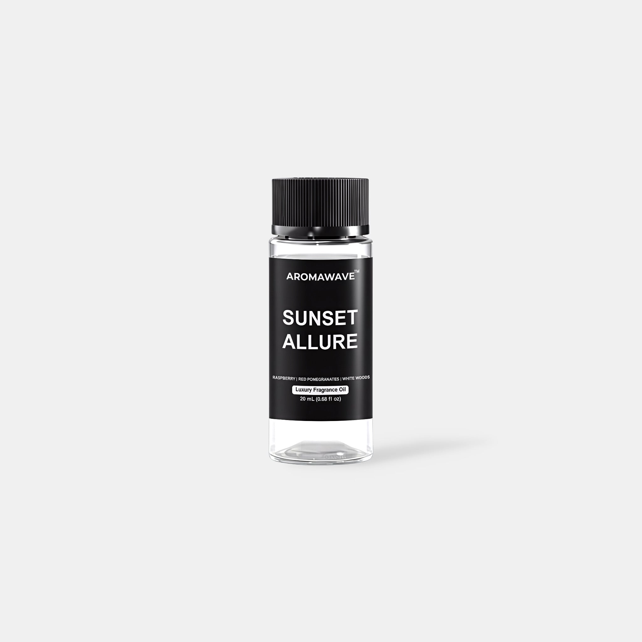 Sunset Allure 20ml luxury fragrance oil by Aromawave crafted for waterless diffusers with a warm radiant scent.
