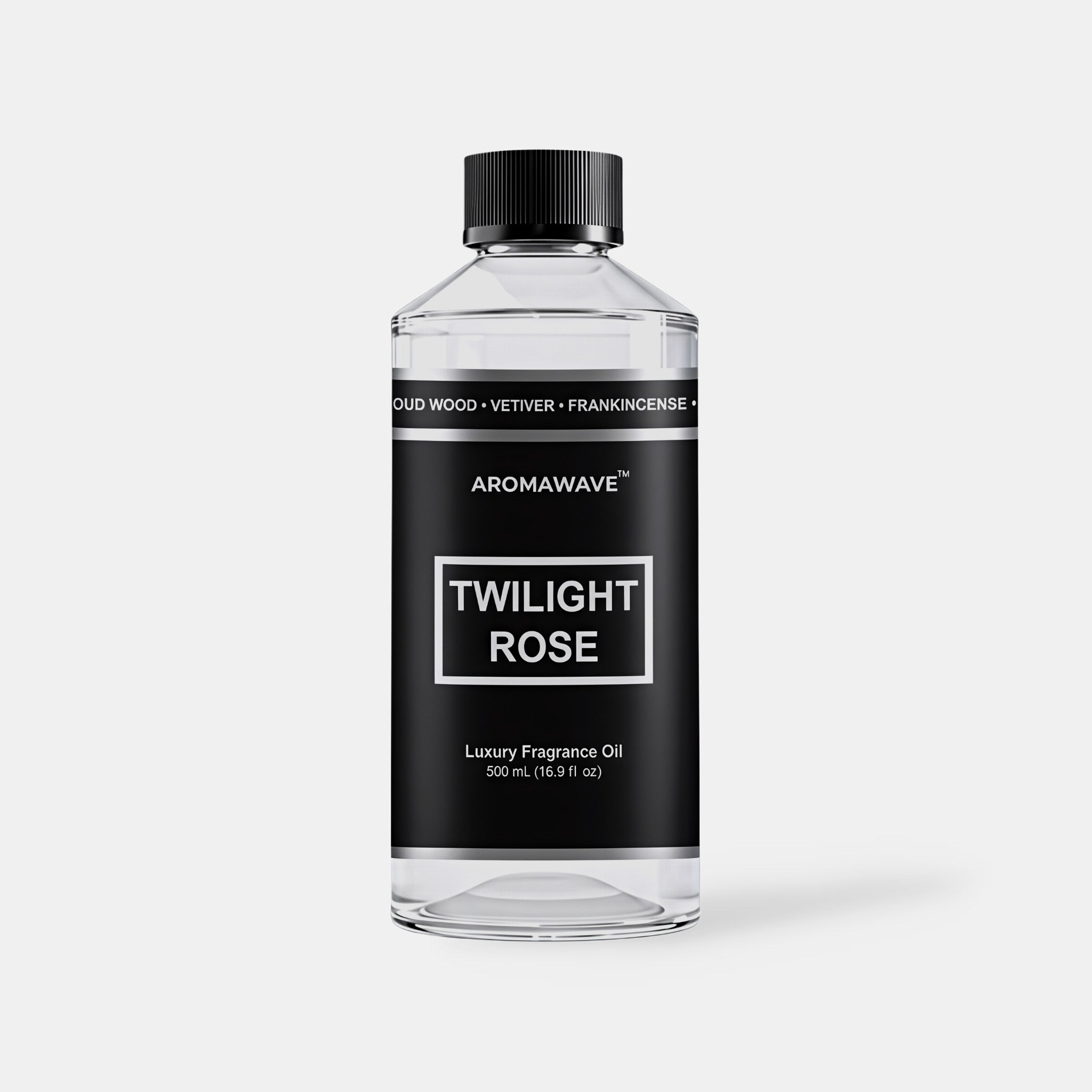 Twilight Rose 500ml luxury fragrance oil by Aromawave ideal for large spaces, refined interiors, and professional diffusers
