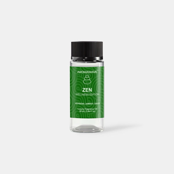 Zen 50ml fragrance oil by Aromawave New Zealand, Bergamot Lemon Zest Sage, Wellness Edition